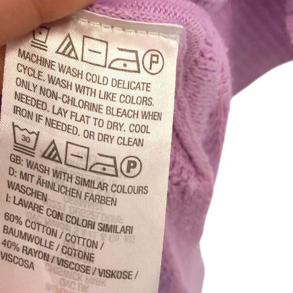 Isaac Mizrahi Live Solid Lavender Sleeveless Knit Tunic Sweater M - Picture 7 of 7